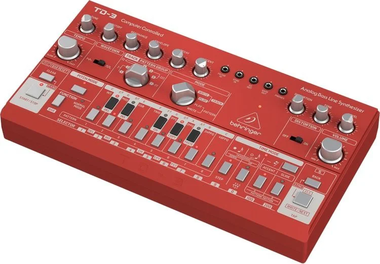  Behringer TD-3-RD Analog Bass Line Synthesizer - Red