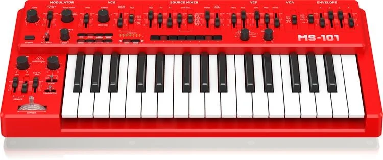  Behringer MS-1-RD Analog Synthesizer with Handgrip - Red