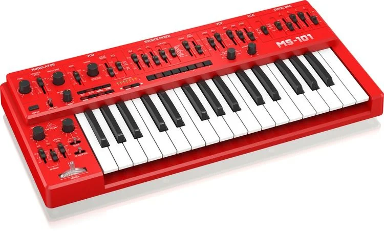  Behringer MS-1-RD Analog Synthesizer with Handgrip - Red