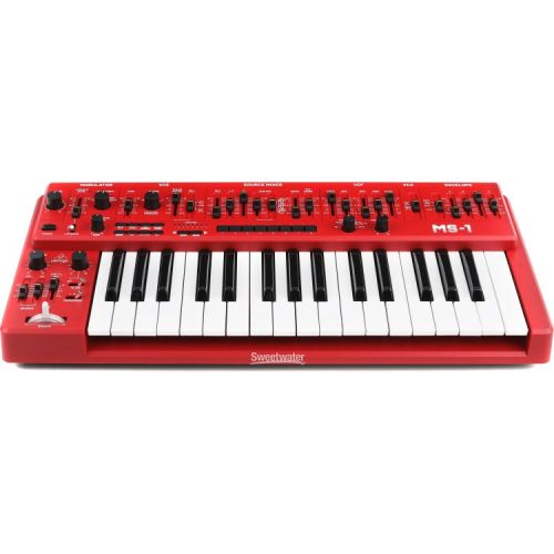  Behringer MS-1-RD Analog Synthesizer with Handgrip - Red