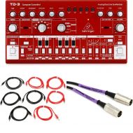 Behringer TD-3-RD Analog Bass Line Synthesizer with Cables - Red
