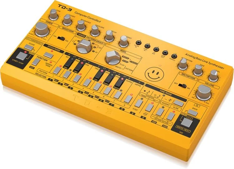  Behringer TD-3-Yellow Analog Bass Line Synthesizer - Yellow Demo