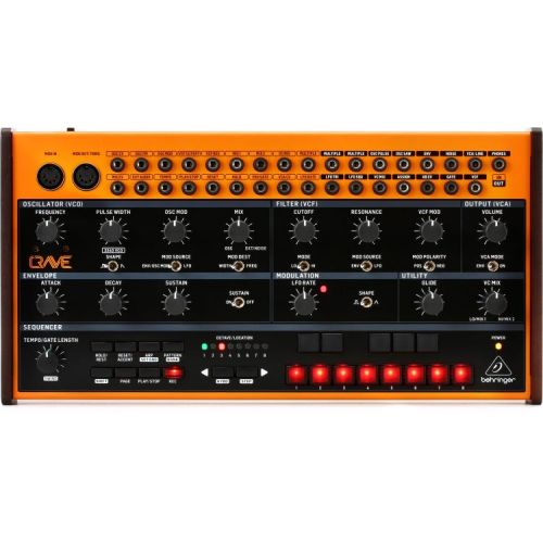  Behringer Crave Analog Synthesizer with Sequencer and Cables