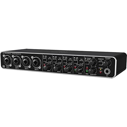  Behringer U-PHORIA UMC404HD Audiophile 4x4, 24-Bit/192 kHz USB Audio/MIDI Interface with Midas Mic Preamplifiers