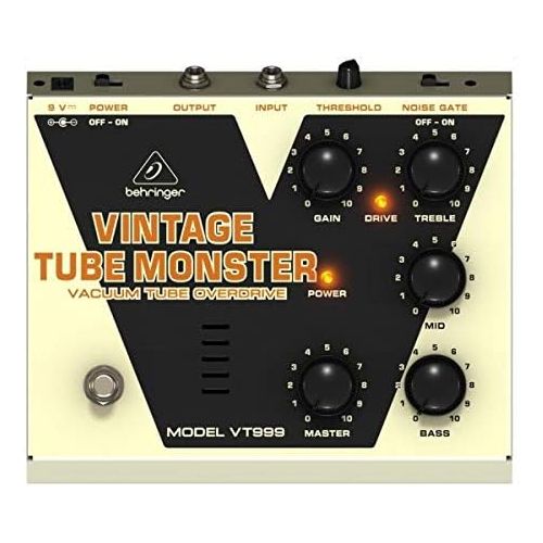  Behringer Vintage Tube Monster VT999 Classic Vacuum Tube Overdrive Instrument Effects Pedal