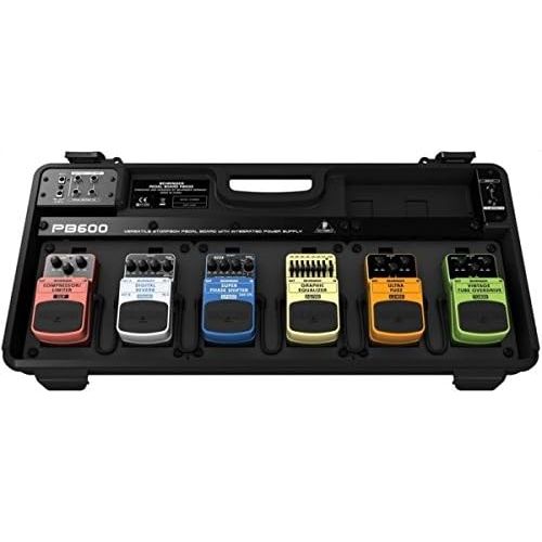  Behringer PB600 Universal Effects Pedal Floor Board with 9V DC Power Supply and Patch Cables