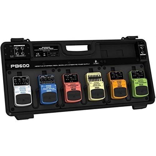  Behringer PB600 Universal Effects Pedal Floor Board with 9V DC Power Supply and Patch Cables