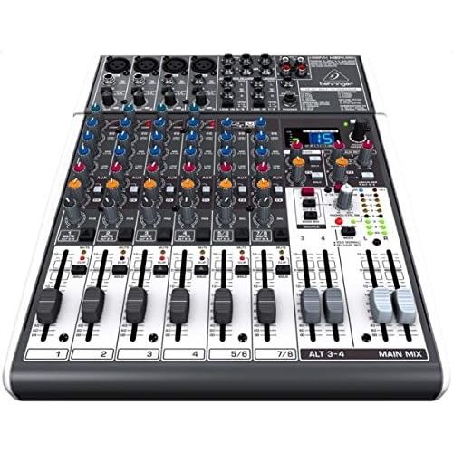  Behringer Xenyx X1204USB Premium 12-Input 2/2-Bus Mixer with USB/Audio Interface,Black