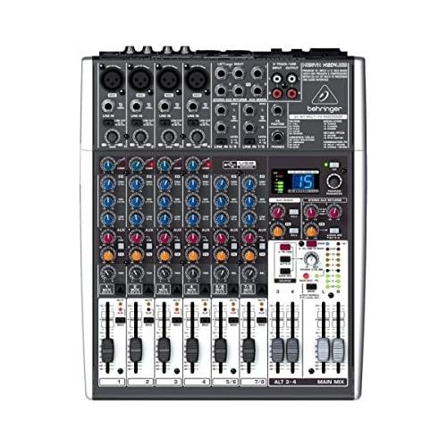  Behringer Xenyx X1204USB Premium 12-Input 2/2-Bus Mixer with USB/Audio Interface,Black