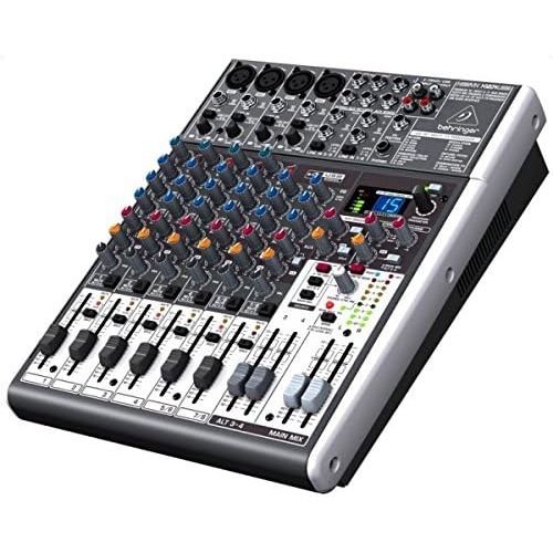  Behringer Xenyx X1204USB Premium 12-Input 2/2-Bus Mixer with USB/Audio Interface,Black