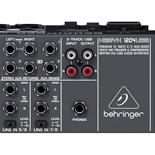  Behringer Xenyx 1204USB Premium 12-Input 2/2-Bus Mixer