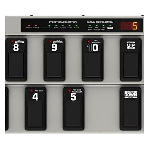  [아마존베스트]Behringer FCB1010 Ultra-Flexible MIDI Foot Controller with 2 Expression Pedals and MIDI Merge Function,Slvr/Blk
