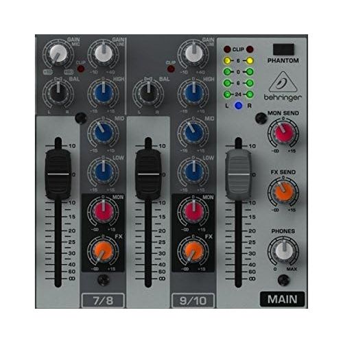  [아마존베스트]Behringer Xenyx 1002B Premium 10-Input 2-Bus Mixer with XENYX Preamps, British EQs and Optional Battery Operation