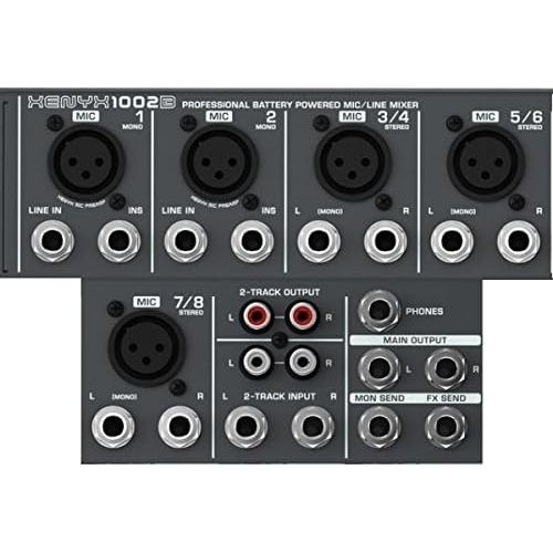  [아마존베스트]Behringer Xenyx 1002B Premium 10-Input 2-Bus Mixer with XENYX Preamps, British EQs and Optional Battery Operation