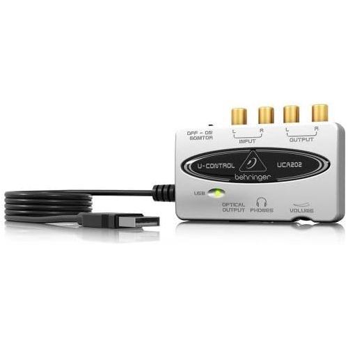  [아마존베스트]Behringer UCA202 Audio Interface Portable USB Sound Card with 2 Inputs + 2 Analog Outputs