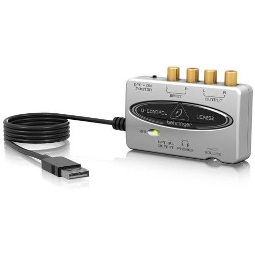  [아마존베스트]Behringer UCA202 Audio Interface Portable USB Sound Card with 2 Inputs + 2 Analog Outputs
