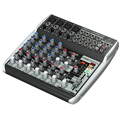  Behringer BEHRINGER QX1202USB Premium 12-Input 2-Bus Mixer with Xenyx Mic Preamps & Compressors British EQs Black