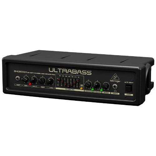  Behringer BEHRINGER BXD3000H Ultra-Lightweight 300-Watt 2-Channel Bass Amplifier Head with FBQ Spectrum Analyzer Black