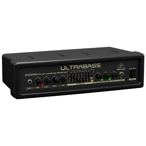  Behringer BEHRINGER BXD3000H Ultra-Lightweight 300-Watt 2-Channel Bass Amplifier Head with FBQ Spectrum Analyzer Black