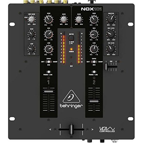  Behringer BEHRINGER NOX101 Premium 2-Channel Dj Mixer with Full VCA-Control and Ultra Glide Crossfader Black