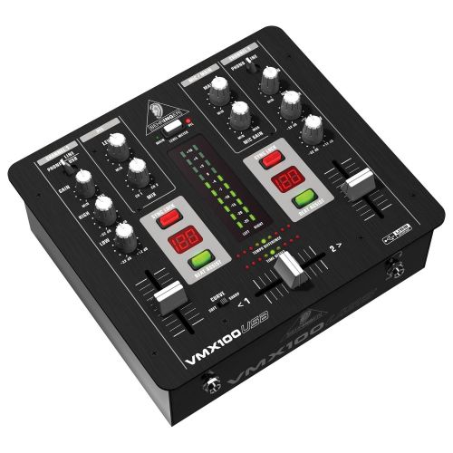  Behringer VMX100USB Pro 2-Channel DJ Mixer w USB