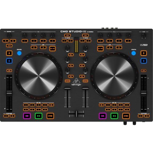  Behringer CMD Studio 4a 4-Deck DJ MIDI Controller with 4-Channel Audio Interface