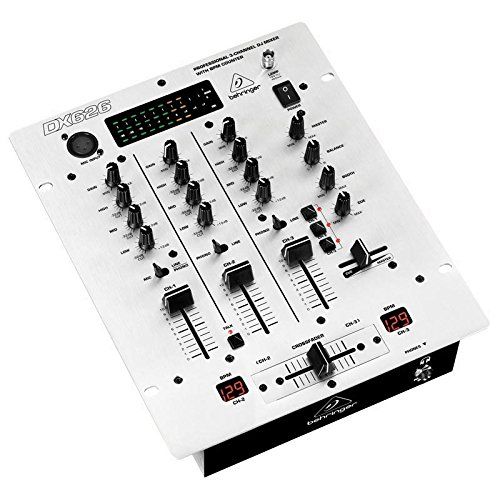  Behringer Pro Mixer DX626 Professional 3-Channel DJ Mixer with BPM Counter and VCA Control