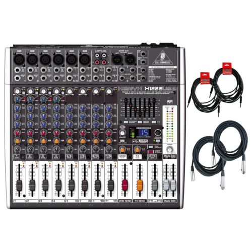  Behringer Xenyx X1222USB Mixer w 4 Cables