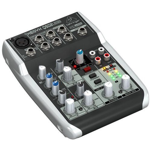  Behringer Xenyx Q502USB Premium 5-Input 2-Bus Mixer with USBAudio Interface