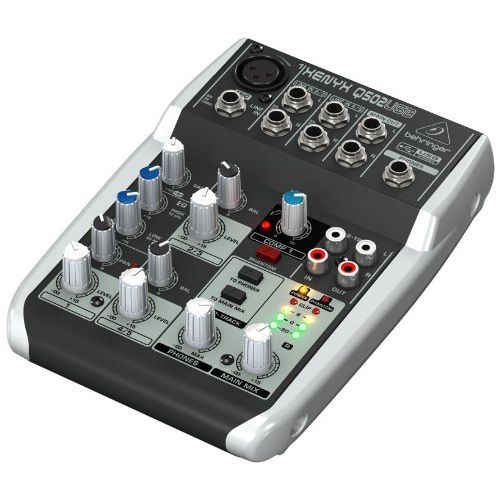  Behringer Xenyx Q502USB Premium 5-Input 2-Bus Mixer with USBAudio Interface