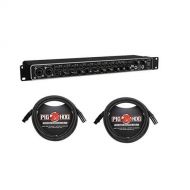 Behringer U-Phoria UMC1820 Audiophile 18x20, 24-Bit/96 kHz USB Audio/MIDI Interface with Midas Mic Preamplifiers - with 2 Pack 15 8mm XLR Microphone Cable