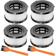 4 Pack HEPA Filter Replacement Compatible with DEWALT Wet Dry Vacuum DC5151H DC515 DCV517 DCV517B-with 2 Cleaning Brushes by Beilan