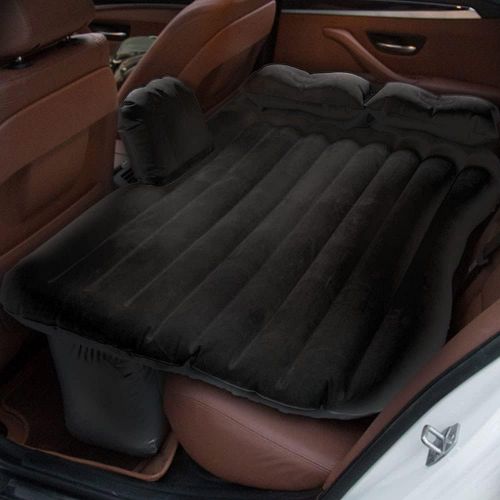  Inflatable Car Mattress Back Seat Bed,Car Air Mattress for Camping Travel with Air-Pump & 2 Air Pillows Compatible with Truck SUV by BeiLan (Black-1)