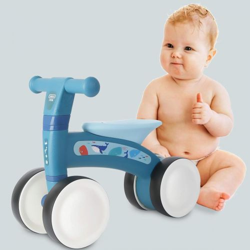  [아마존베스트]Beiens beiens Baby Balance Bikes, Baby Bicycle for 1 Year Old, Toddler Bike Toddler Ride Toys for 9 Months - 24 Months Boys Girls No Pedal 4 Wheels Baby First Birthday Gift Bike