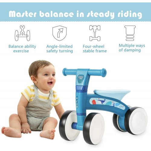  [아마존베스트]Beiens beiens Baby Balance Bikes, Baby Bicycle for 1 Year Old, Toddler Bike Toddler Ride Toys for 9 Months - 24 Months Boys Girls No Pedal 4 Wheels Baby First Birthday Gift Bike