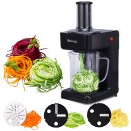 Electric Spiralizer - Beionxii 3-in-1 Vegetable and Zoodler Spiralizer Slicer Veggie Pasta and Zoodle Maker with 3 Blades Vegetarian Ideal For Low Carb Paleo Vegan Gluten-Free Meal