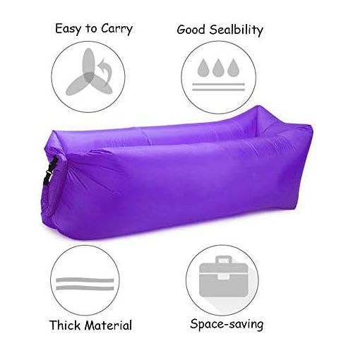  Beiruoyu Inflatable Lounger Air Chair Sofa Bed Sleeping Bag Couch for Beach Camping Lake Garden ¡­