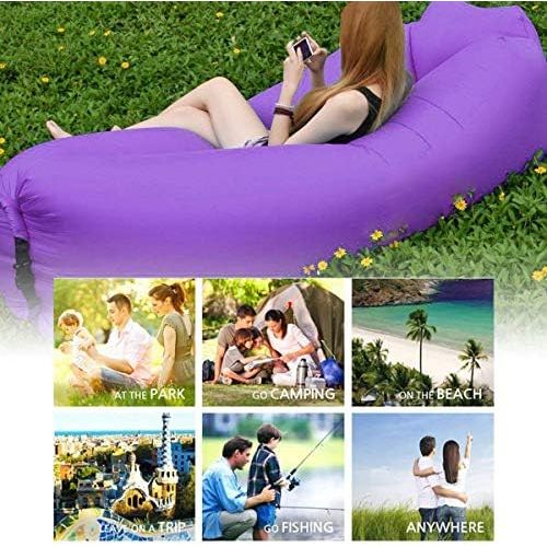  Beiruoyu Inflatable Lounger Air Chair Sofa Bed Sleeping Bag Couch for Beach Camping Lake Garden ¡­