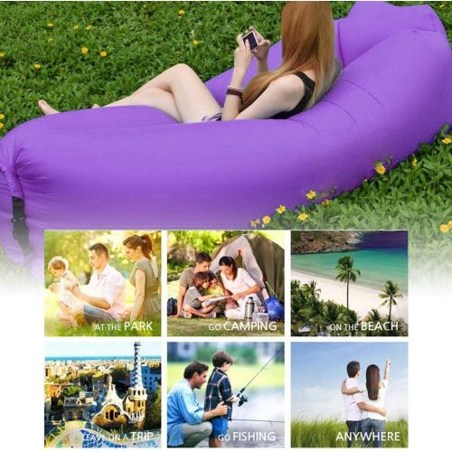  Beiruoyu Inflatable Lounger Air Chair Sofa Bed Sleeping Bag Couch for Beach Camping Lake Garden ¡­