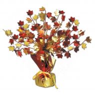 Party Central Club Pack of 12 Decorative Gleam ‘n Burst Fall Leaves Centerpiece Decoration 15”