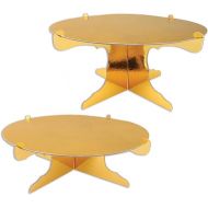 Beistle Golden Metallic Cake Stands