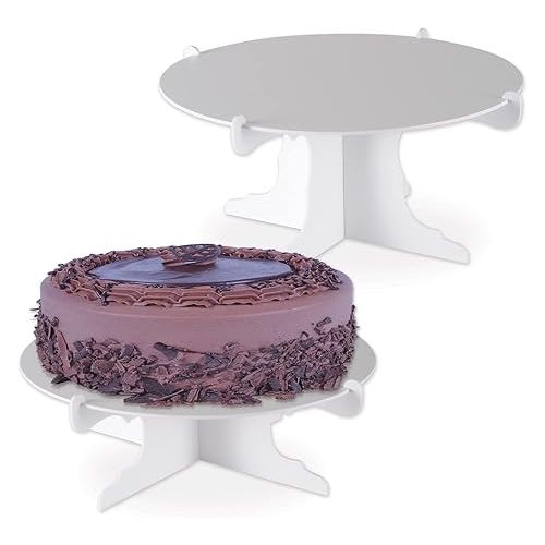  Beistle 2 Piece Durable Cake Stands For Weddings Birthday Party Cupcake Holders Baby Shower Celebration Supplies, 12.5