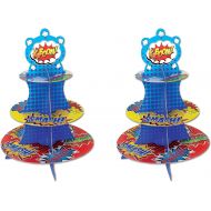 Beistle 2 Piece Hero Cupcake Stand, 16, Multicolor