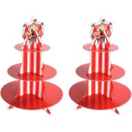 Beistle 2 Piece Circus Tent Cupcake Stands, 16, Multicolor