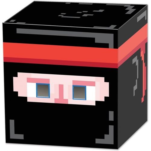  Beistle Ninja 8-Bit Box Head, 9 by 9-Inch, Multicolor