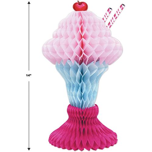  Beistle Tissue Ice Cream Sundae Party Accessory (1 count) (1/Pkg)