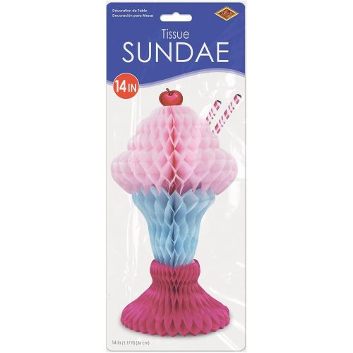  Beistle Tissue Ice Cream Sundae Party Accessory (1 count) (1/Pkg)