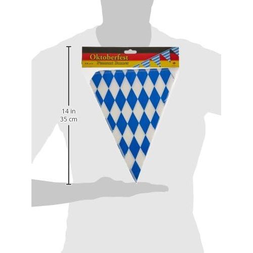  Beistle 50970 Oktoberfest Bavarian Flag Pennant Banner 11 Inches by 12 Feet