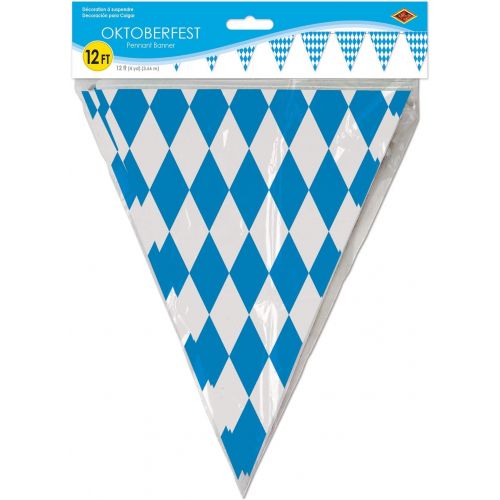  Beistle 50970 Oktoberfest Bavarian Flag Pennant Banner 11 Inches by 12 Feet