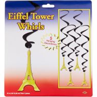 Beistle 54281 Eiffel Tower Whirls, 34-Inch,Black/Gold